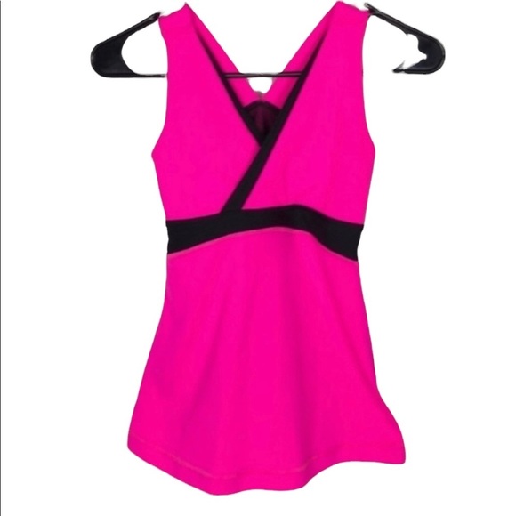 Lululemon Deep V Raspberry Athletic Tank Size 4 - Picture 2 of 9